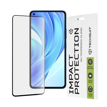 Протектор за екран Techsuit за Xiaomi 11 Lite 5G NE / Mi 11 Lite 5G / 11 Lite, закалено стъкло, пълно залепване, 111D, черен