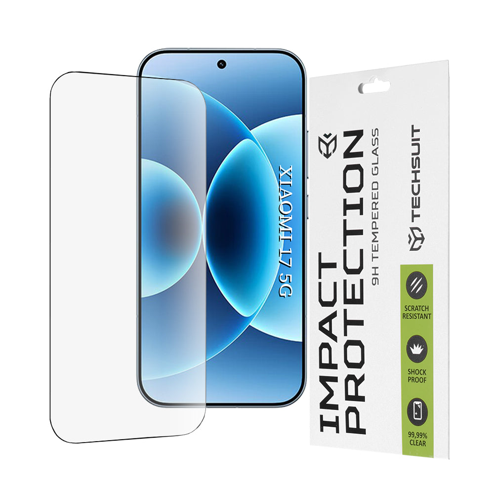 Защитно фолио Techsuit за екран за Xiaomi 17, закалено стъкло, Full Glue, 111D, черно