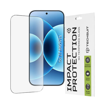 Защитно фолио Techsuit за екран за Xiaomi 17, закалено стъкло, Full Glue, 111D, черно