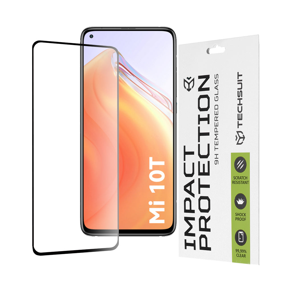 Протектор за екран Techsuit за Xiaomi Mi 10T 5G / 10T Pro 5G, закалено стъкло, пълно залепване, 111D, черен