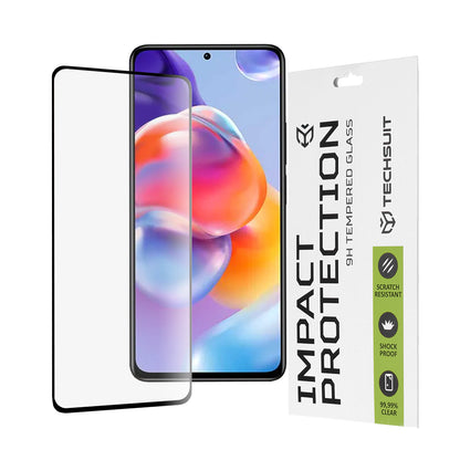 Протектор за екран Techsuit за Xiaomi Poco X4 Pro 5G / Redmi Note 11 Pro+ 5G, закалено стъкло, пълно залепване, 111D, черен