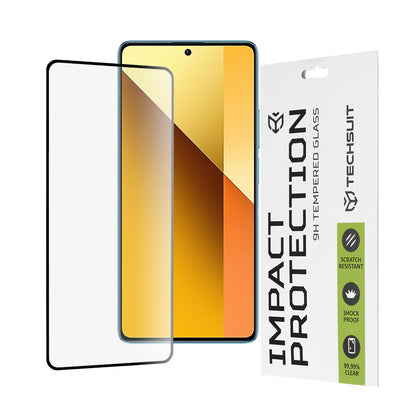 Протектор за екран Techsuit за Xiaomi Redmi Note 13 5G, закалено стъкло, Full Glue, 111D, черен