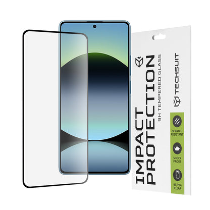 Протектор за екран Techsuit за Xiaomi Redmi Note 14S, закалено стъкло, пълно залепване, 111D, черен