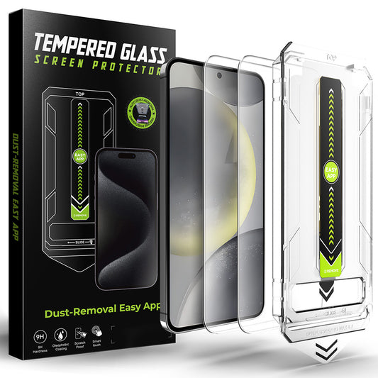 Протектор за екран Techsuit TitanGlass CrystalHD за Samsung Galaxy S25+ S936 / S24+ S926, закалено стъкло, пълно залепване, комплект от 2 броя