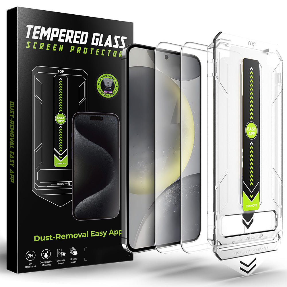 Протектор за екран Techsuit TitanGlass CrystalHD за Samsung Galaxy S25 S931 / S24 S921, закалено стъкло, пълно залепване, комплект от 2 броя