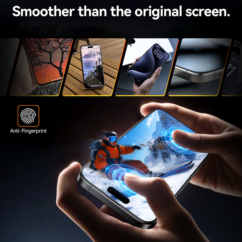 Защитно фолио за екран Torras GlassGo Install Master за Apple iPhone 16 Plus, закалено стъкло, пълно залепване, черно