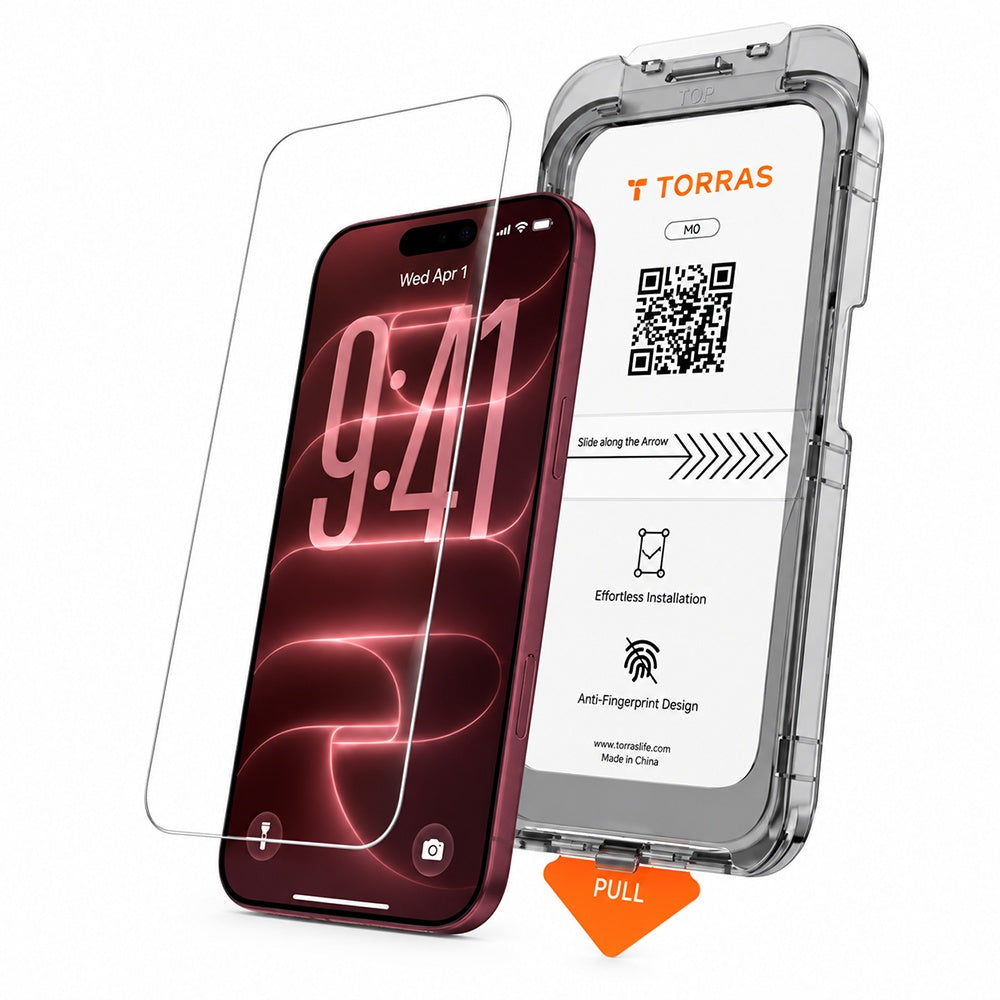 Протектор за екран Torras HD за Apple iPhone 18 Pro Max / 17 Pro Max, закалено стъкло, пълно залепване