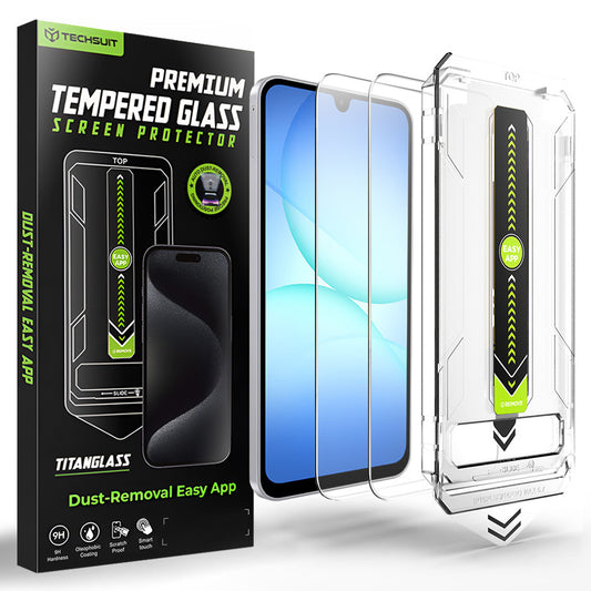 Протектор за екран Techsuit TitanGlass CrystalHD за Samsung Galaxy A17 5G / A16 5G A166 / A16 4G A165, закалено стъкло, комплект от 2 броя