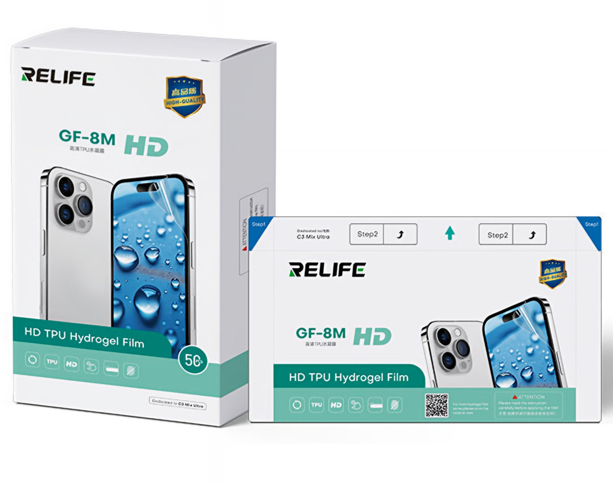 Хидрогелова / TPU фолио Relife GF-8M за UV ламинираща машина Sunshine C3 Mix Ultra, 120мм x 210мм, комплект 50 броя