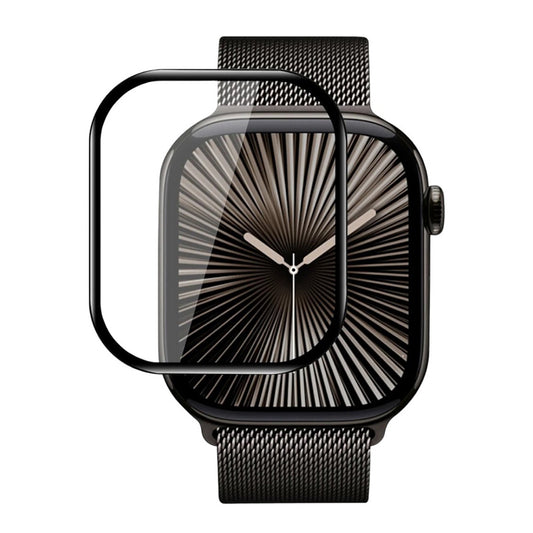 Протектор Blueo High Molecule за Apple Watch Series 10 42mm, закалено стъкло, черен