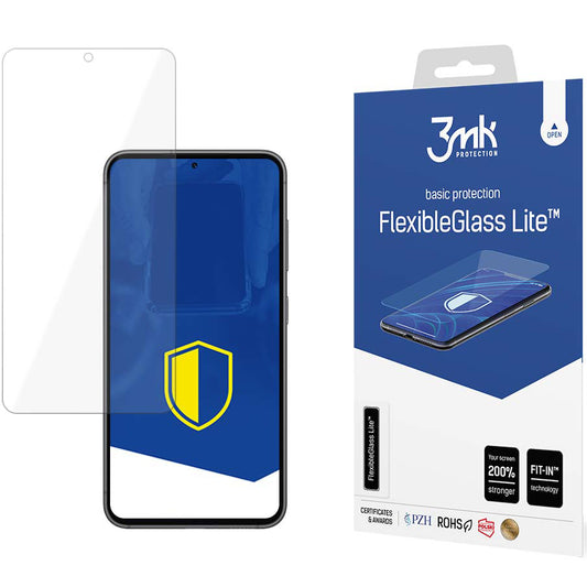 3MK Screen Protector за Samsung Galaxy S23 S911, гъвкаво стъкло, пълно залепване