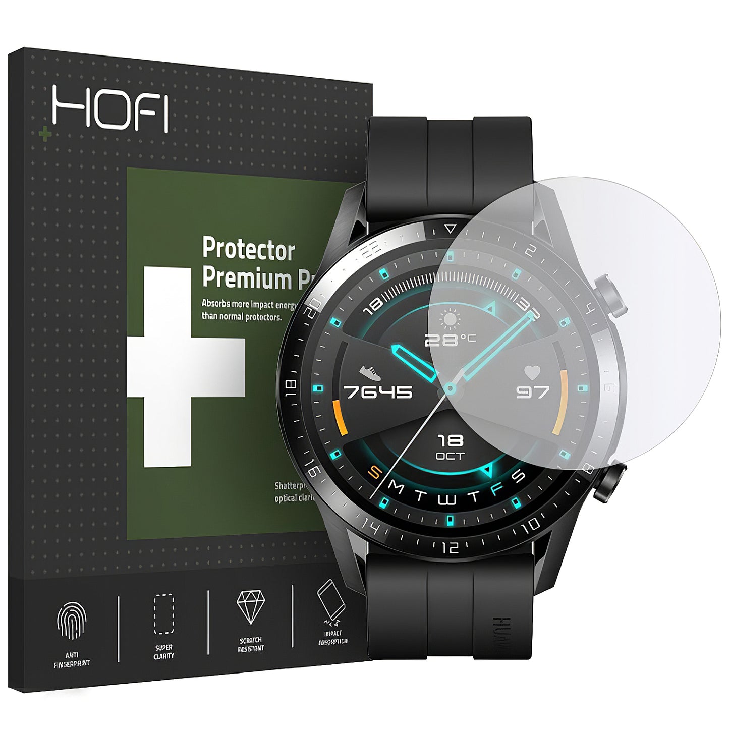 HOFI PRO+ Защитно фолио за Huawei Watch GT 2 46mm, защитено стъкло