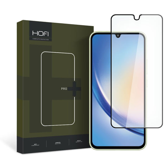 СКРИЙН ПРОТЕКТОР HOFI PRO+ за Samsung Galaxy A34 A346, екранирано стъкло, пълно залепване, черен