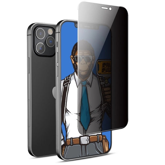 Защитно фолио Privacy Blueo за екран на Apple iPhone 16e / 14 / 13 Pro / 13, закалено стъкло, пълно лепило, 5D