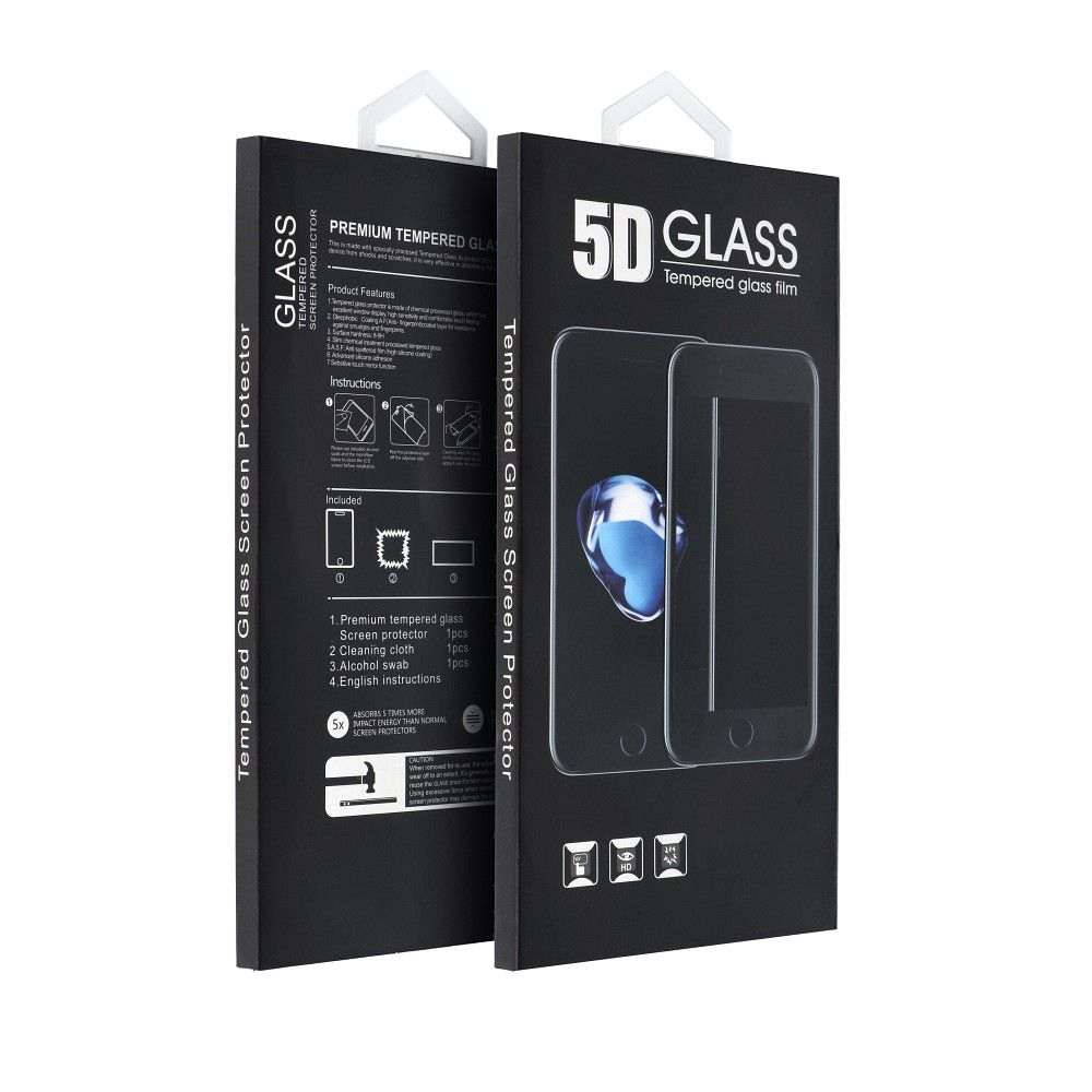 OEM Screen Protector за Huawei P20 Lite, Full Glue, 5D, Black, Full Glue, 5D, Glass, Black