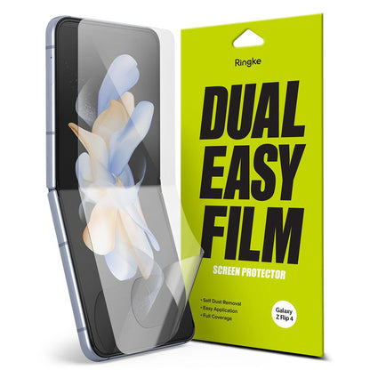 Фолио за защита на вътрешния екран Ringke Dual Easy за Samsung Galaxy Z Flip4 F721, Пластмаса, Комплект 2 броя