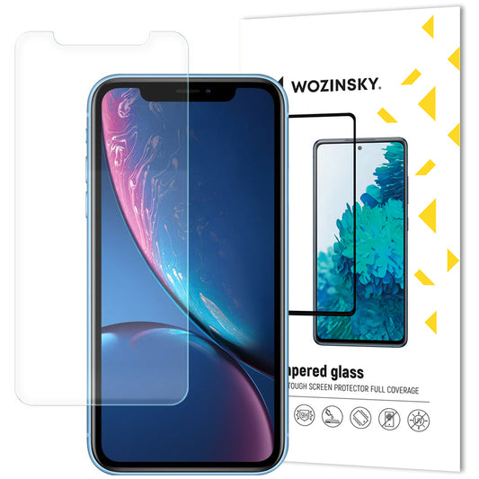 WZK Screen Protector за Apple iPhone 11/XR, екранирано стъкло, пълно залепване