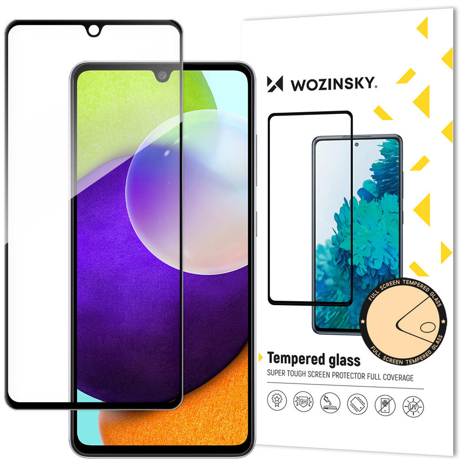 WZK Screen Protector за Samsung Galaxy A33 5G A336, защитно стъкло, пълно залепване, черен