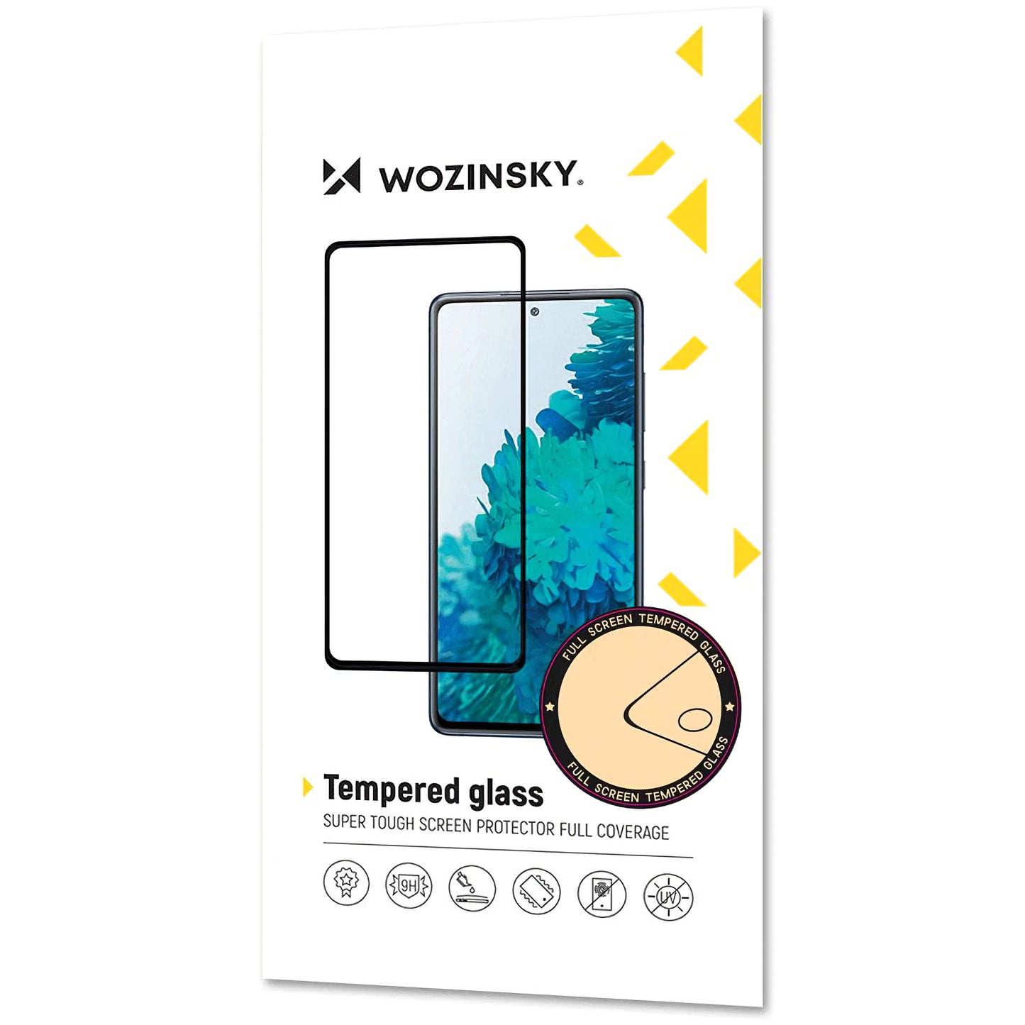 WZK Screen Protector за Huawei Y6p, гъвкаво стъкло, пълно залепване, черен