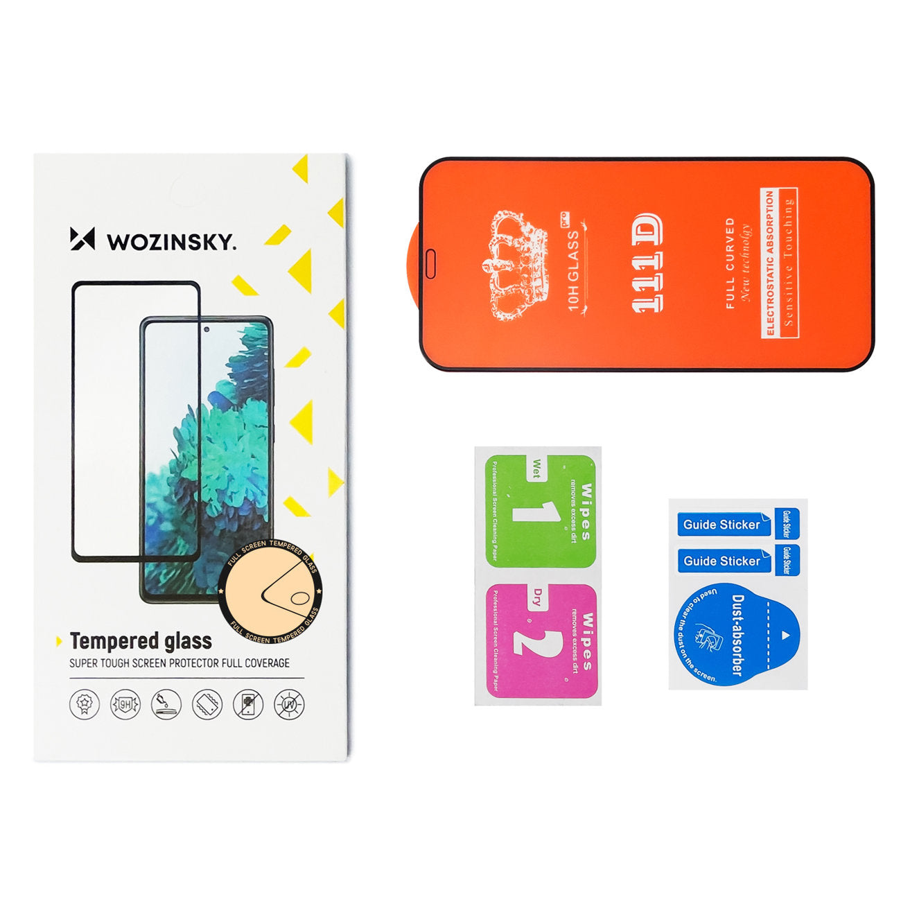 WZK Screen Protector за Samsung Galaxy A33 5G A336, защитно стъкло, пълно лепило, комплект 2 броя, подходящ за калъф, черен