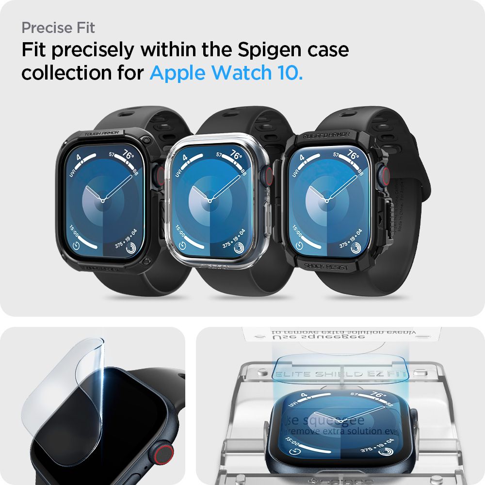 Spigen Elite Shield EZ FIT за Apple Watch 46mm Series, комплект от 2 части, пластмаса AFL08579 