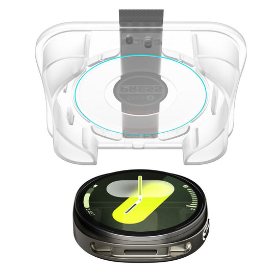 Фолио за защита Spigen GlastR EZ FIT за Samsung Galaxy Watch8 44mm, Комплект 2 броя, Закалено стъкло AGL09874
