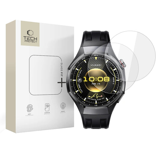 Фолио за защита Tech-Protect Fit+ за Huawei Watch GT 6 Pro, Комплект 2 броя, Закалено стъкло