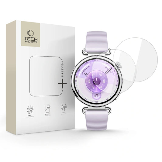 Фолио за защита Tech-Protect Fit+ за Huawei Watch GT 6 41mm, Комплект 2 броя, Закалено стъкло