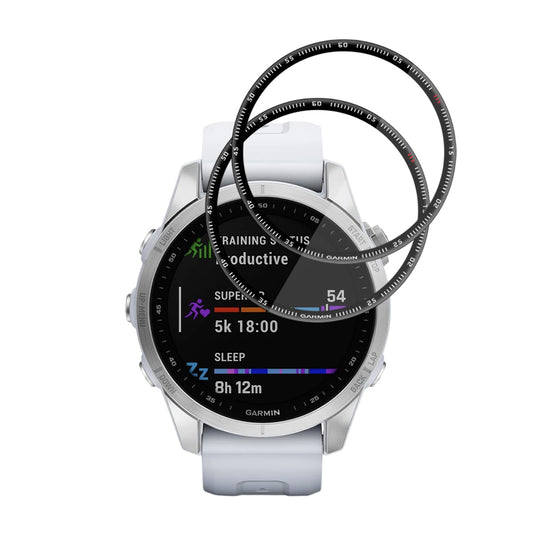 Фолио за защита Techsuit Nano Flex за Garmin Fenix 7S, Комплект 2 броя, Пластмаса, Черно