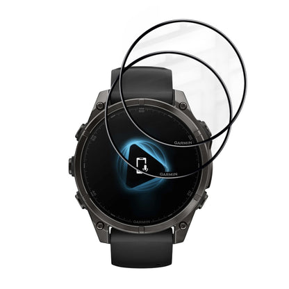 Фолио за защита Techsuit Nano Flex за Garmin Fenix 8 Pro 47mm / 8 47mm, Комплект 2 броя, Пластмаса, Черно