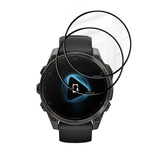 Фолио за защита Techsuit Nano Flex за Garmin Fenix 8 Pro 47mm / 8 47mm, Комплект 2 броя, Пластмаса, Черно