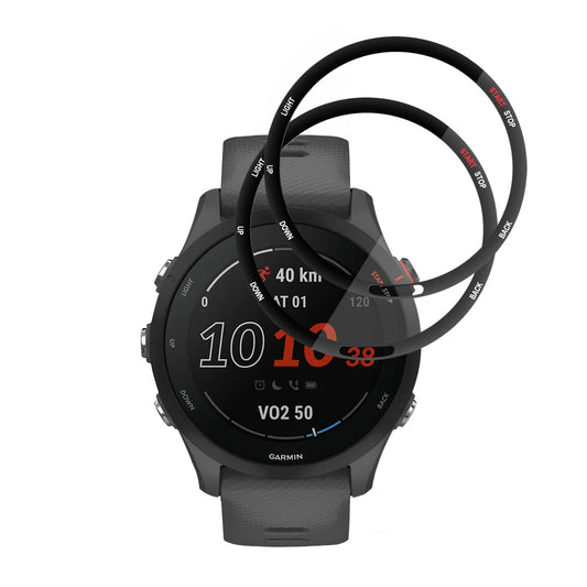Фолио за защита Techsuit Nano Flex за Garmin Forerunner 255 Music / 255, Комплект 2 броя, Пластмаса, Черно