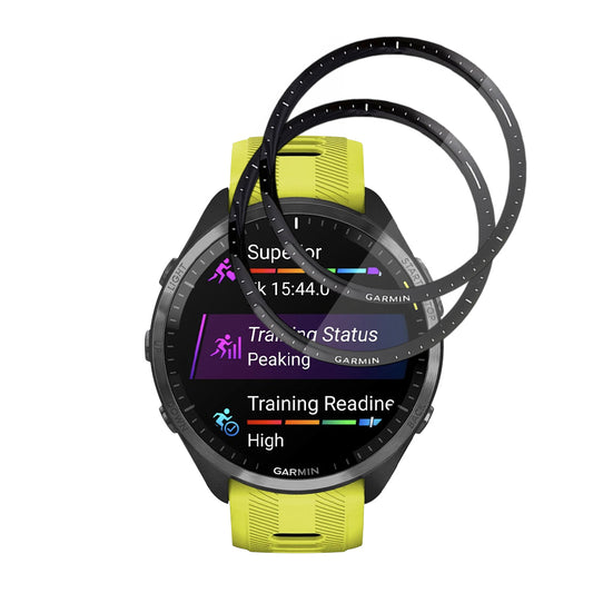 Фолио за защита Techsuit Nano Flex за Garmin Forerunner 965, Комплект 2 броя, Пластмаса, Черно