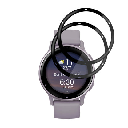 Фолио за защита Techsuit Nano Flex за Garmin Vivoactive 5, Комплект 2 броя, Пластмаса, Черно