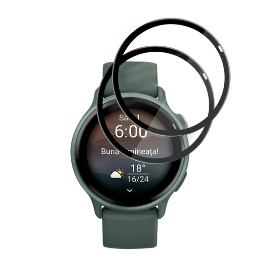 Фолио за защита Techsuit Nano Flex за Garmin vivoactive 6, Комплект 2 броя, Пластмаса, Черно