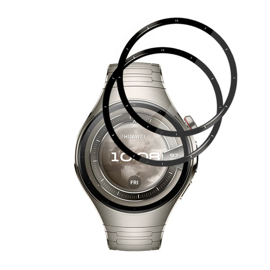 Фолио за защита Techsuit Nano Flex за Huawei Watch 5 46mm, Комплект 2 броя, Пластмаса, Черно