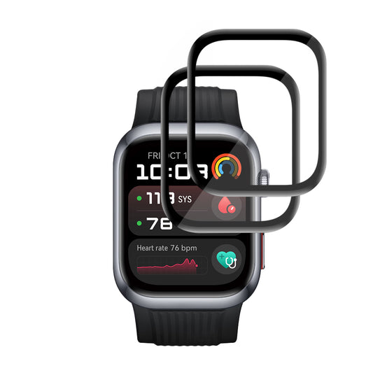 Фолио за защита Techsuit Nano Flex за Huawei Watch D2, Комплект 2 броя, Пластмаса, Черно