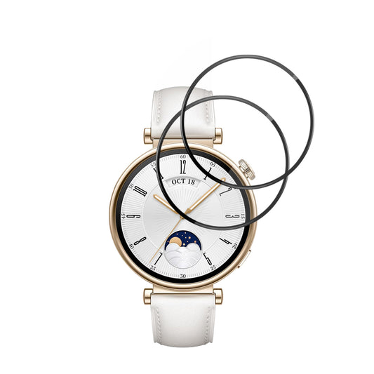 Фолио за защита Techsuit Nano Flex за Huawei Watch GT 4 41mm, Комплект 2 броя, Пластмаса, Черно