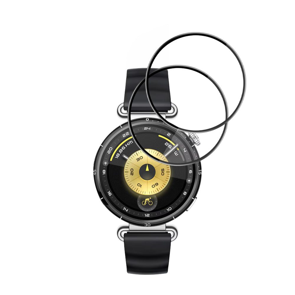 Фолио за защита Techsuit Nano Flex за Huawei Watch GT 6 41mm, Комплект 2 броя, Пластмаса, Черно