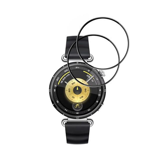 Фолио за защита Techsuit Nano Flex за Huawei Watch GT 6 41mm, Комплект 2 броя, Пластмаса, Черно