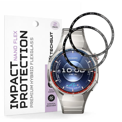 Фолио за защита Techsuit Nano Flex за Huawei Watch GT 6 Pro, Комплект 2 броя, Пластмаса, Черно