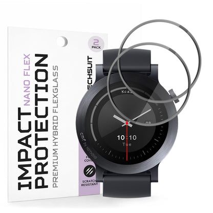 Фолио за защита Techsuit Nano Flex за Nothing CMF Watch 3 Pro, Комплект 2 броя, Пластмаса, Черно