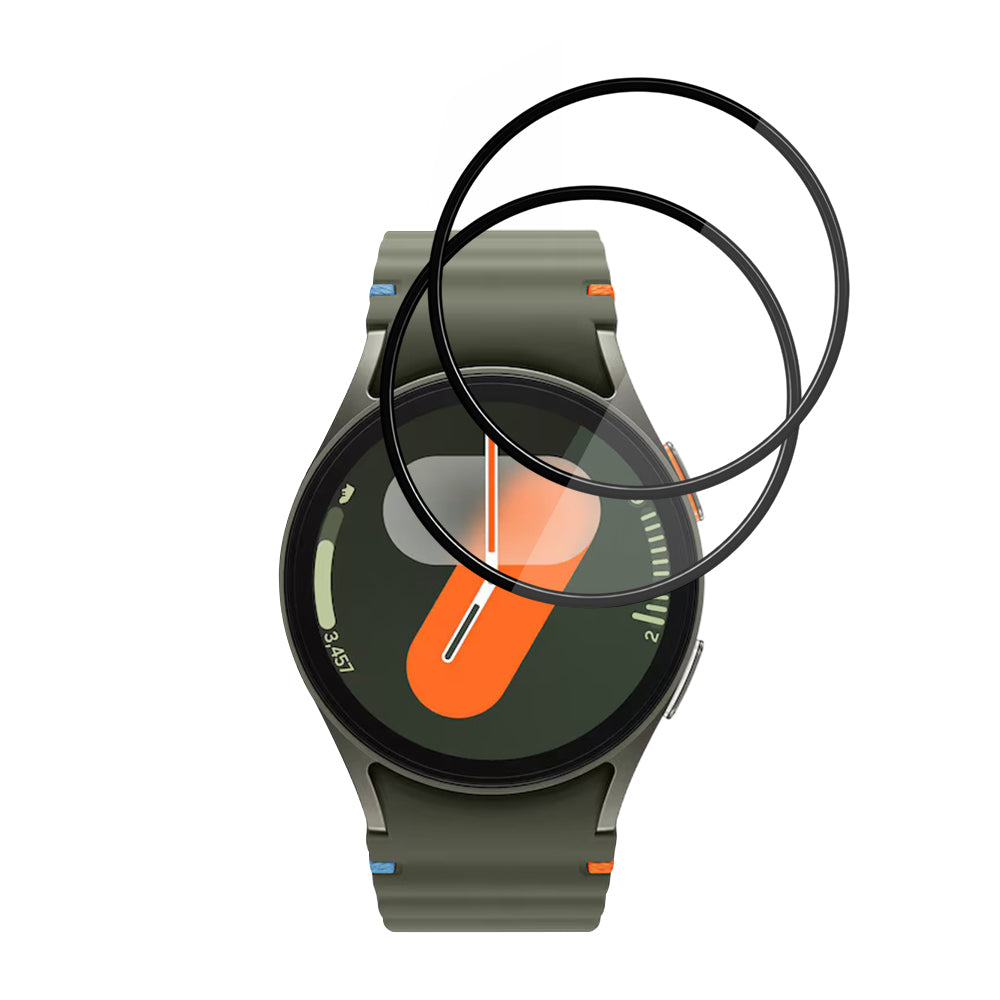 Фолио за защита Techsuit Nano Flex за Samsung Galaxy Watch7 40mm, Комплект 2 броя, Пластмаса, Черно