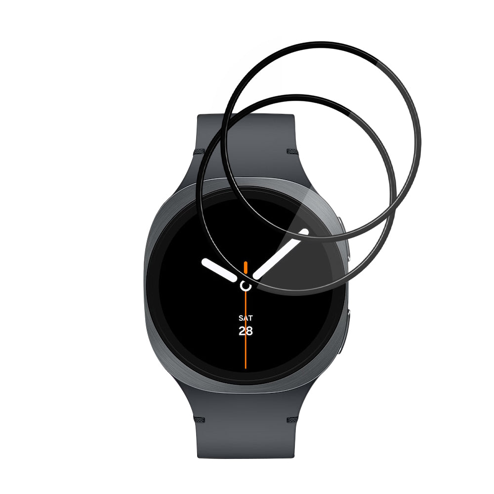 Techsuit Nano Flex Protection Film for Samsung Galaxy Watch8 40mm, Set of 2 pieces, Plastic, Black
