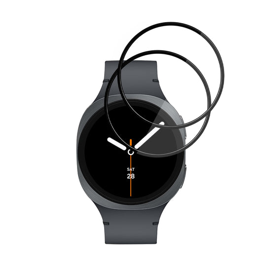 Techsuit Nano Flex Protection Film for Samsung Galaxy Watch8 40mm, Set of 2 pieces, Plastic, Black