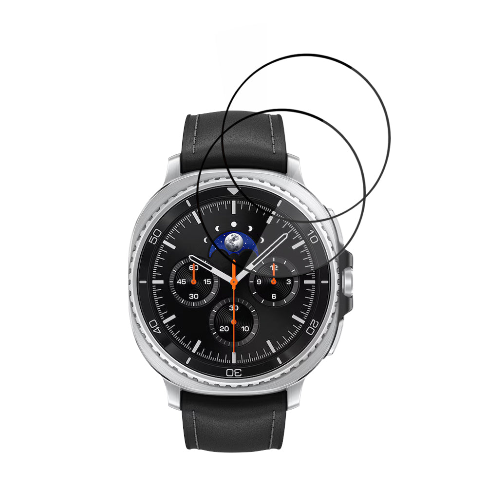 Фолио за защита Techsuit Nano Flex за Samsung Galaxy Watch8 Classic, Комплект 2 броя, Пластмаса, Черно