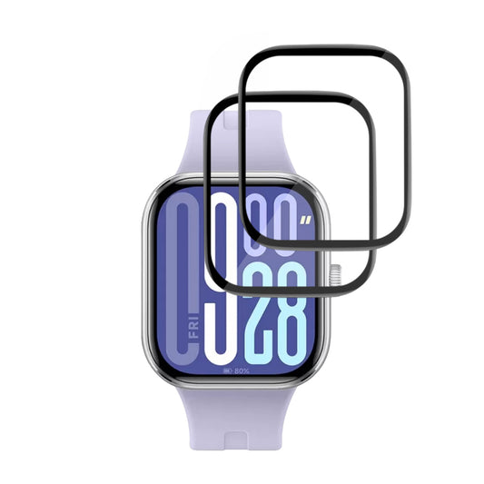Фолио за защита Techsuit Nano Flex за Xiaomi Redmi Watch 5, Комплект 2 броя, Пластмаса, Черно