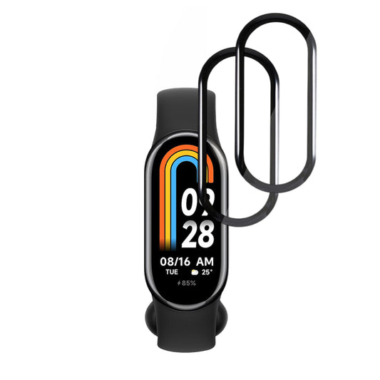 Фолио за защита Techsuit Nano Flex за Xiaomi Smart Band 8, Комплект 2 броя, Пластмаса, Черно