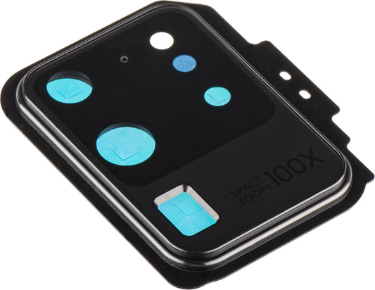 Задно стъкло за камера Samsung Galaxy S20 Ultra 5G G988 / S20 Ultra G988, с рамка, черно