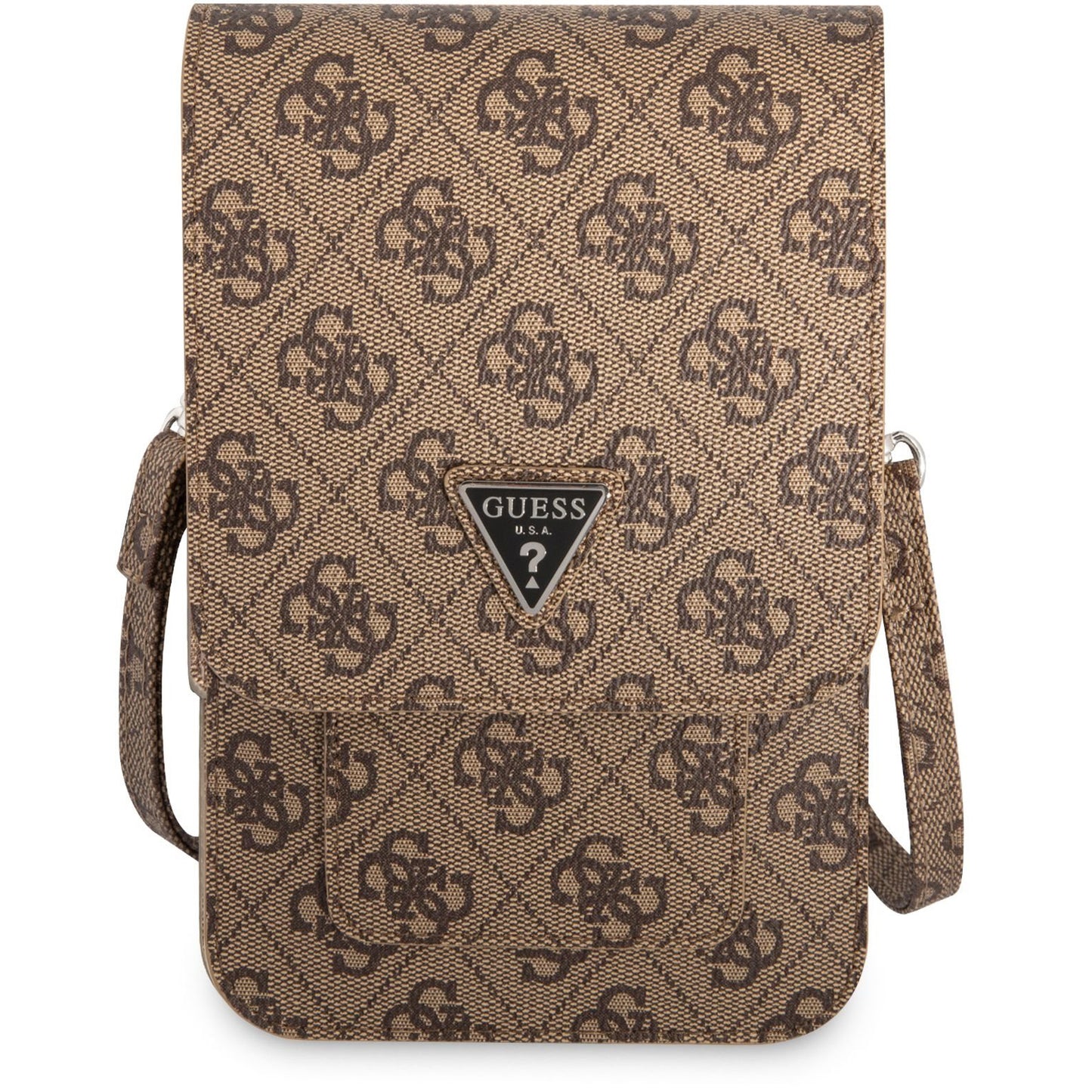 Universal Phone Bag, Guess, 4G Triangle Logo, Brown